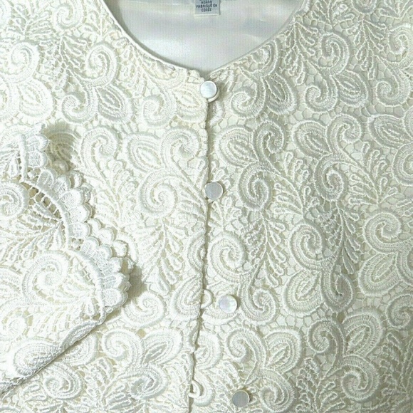 FINAL TALBOTS IVORY LACE FORMAL JACKET - Picture 1 of 4